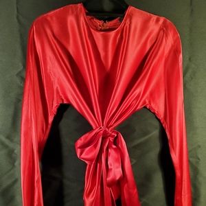 Stunning Fuchsia Silk Top-100%Silk-Medium